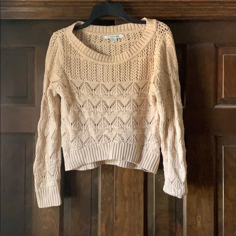Cream Cropped Sweater